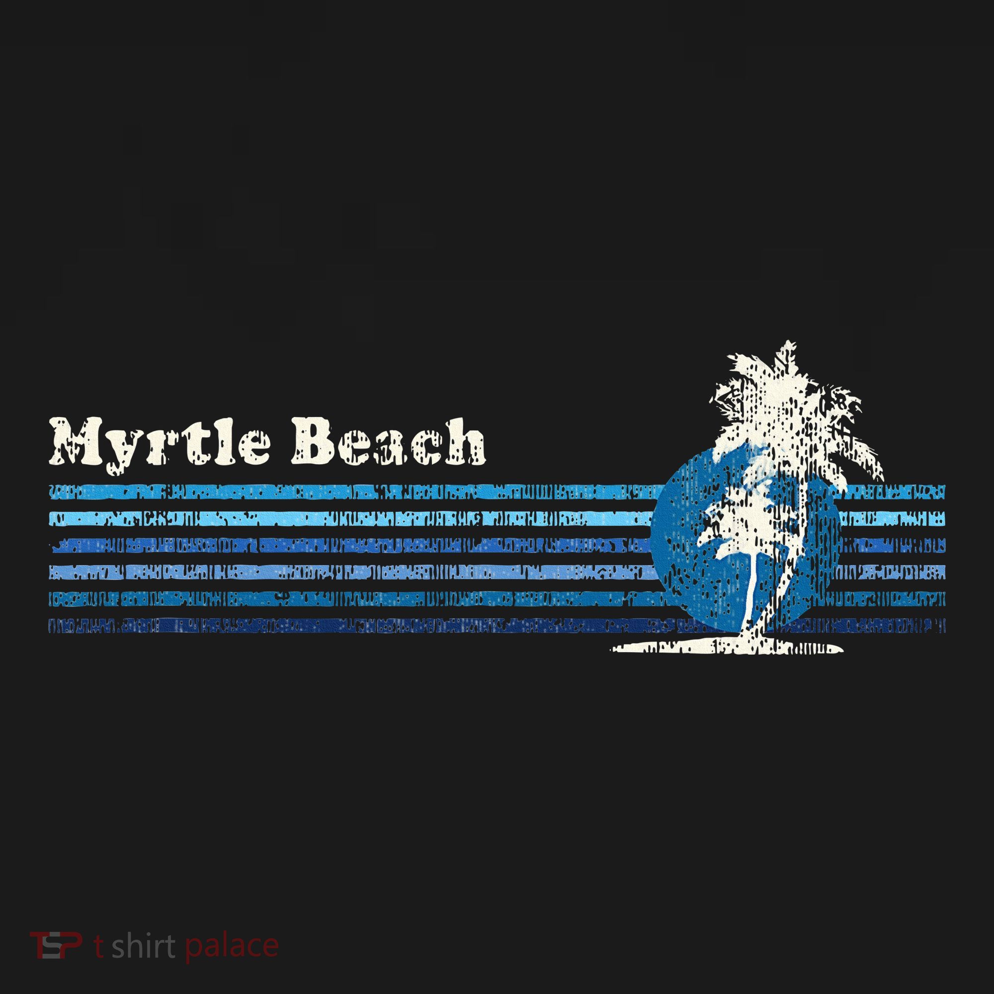 Myrtle Beach Sc Vintage 80s Palm Trees Sunset T-Shirt
