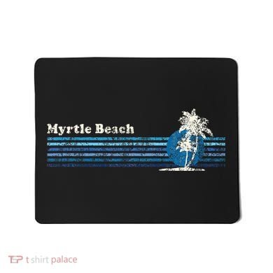 Myrtle Beach Sc Vintage 80s Palm Trees Sunset Mousepad