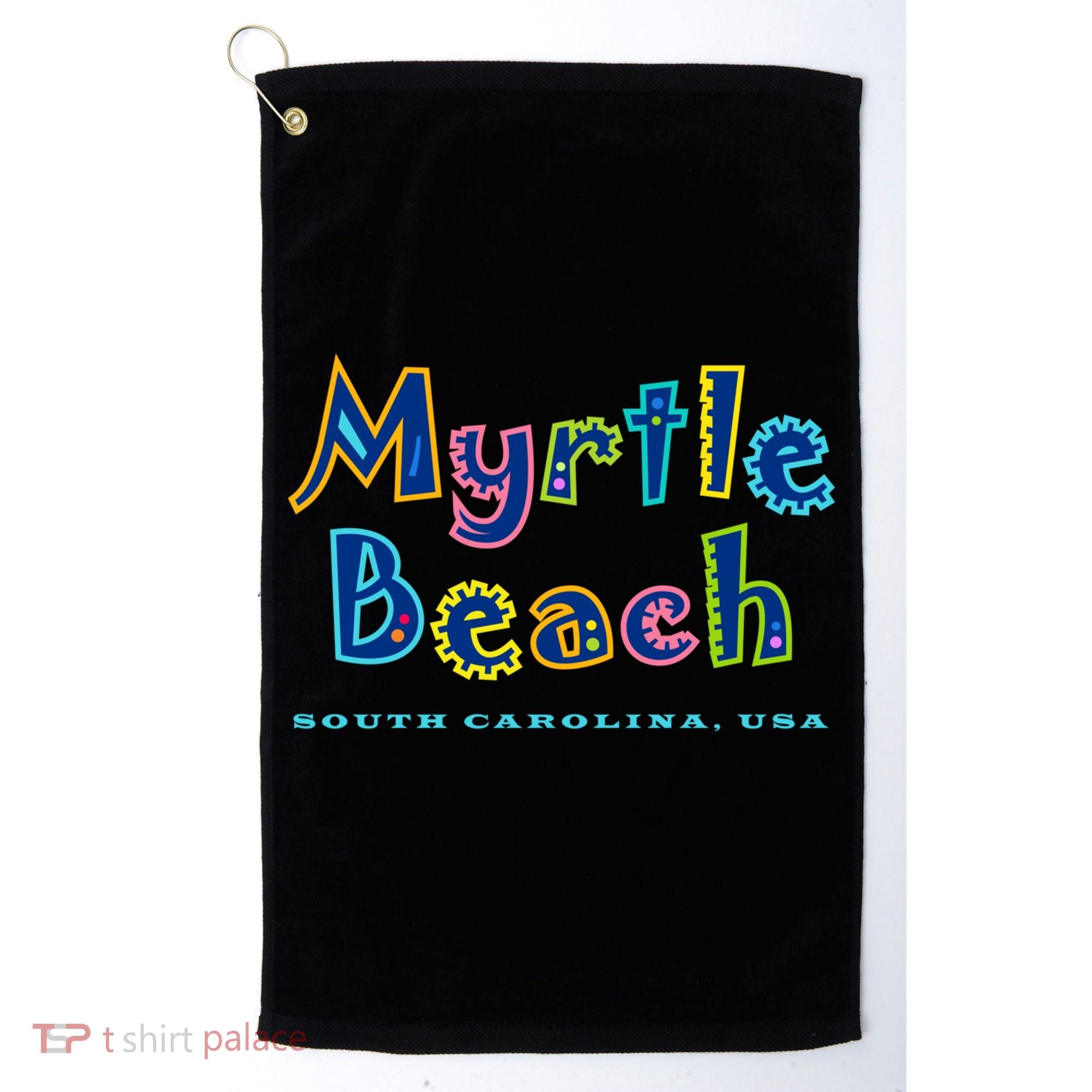 Myrtle Beach South Carolina Souvenir Cool Gift Golf Towel