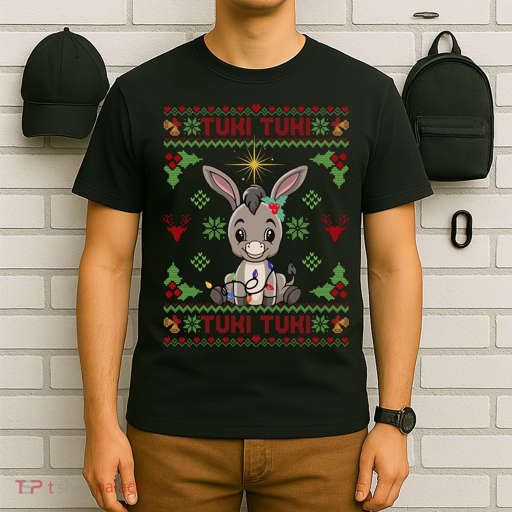 Mi Burrito Sabanero Mexican Funny Tuki Tuki Donkey Ugly Xmas T-Shirt
