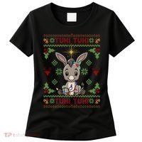Mi Burrito Sabanero Mexican Funny Tuki Tuki Donkey Ugly Xmas Women's T-Shirt thumb 0