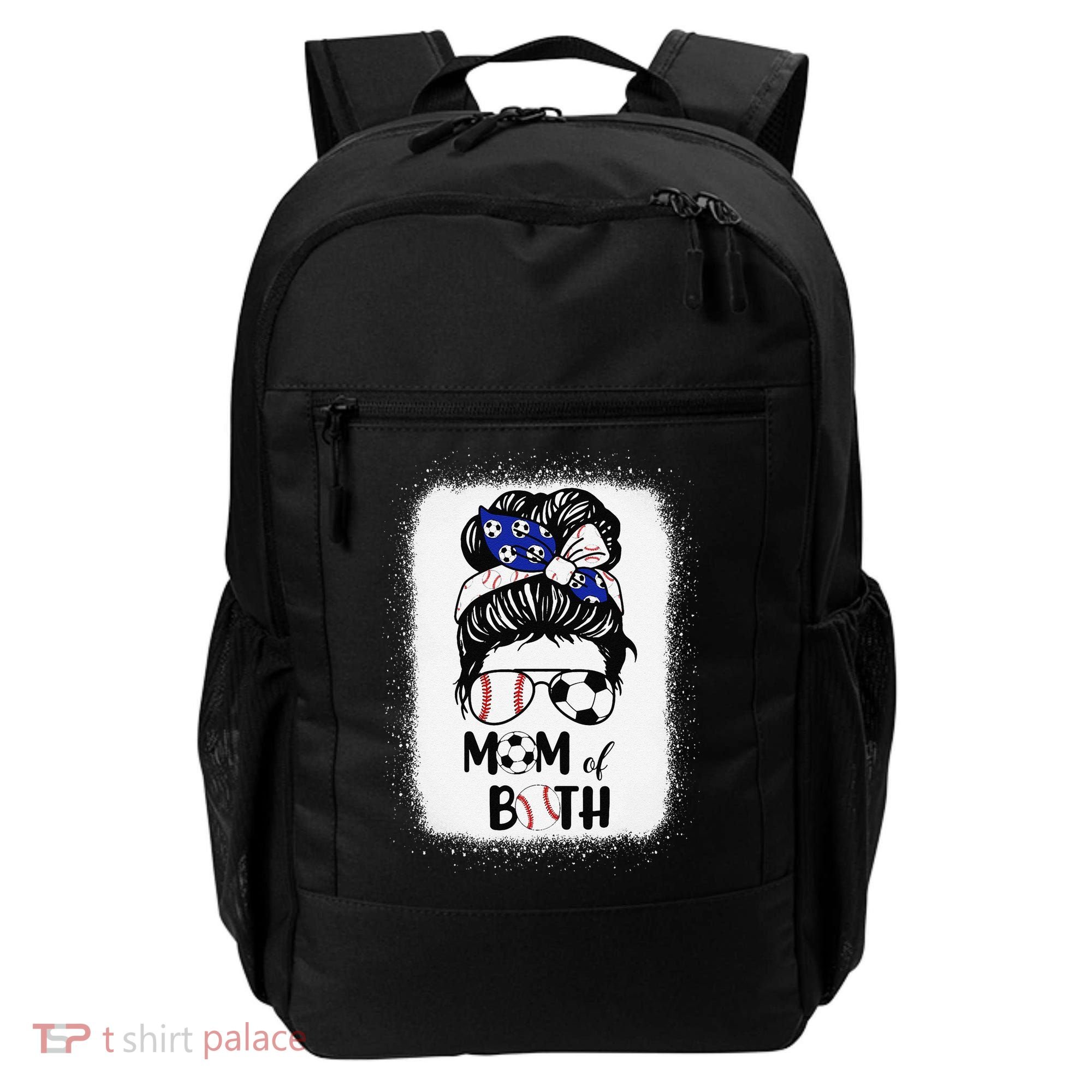 Messy Bun Soccer Mom Baseball Mom Of Both Mothers Day Backpack