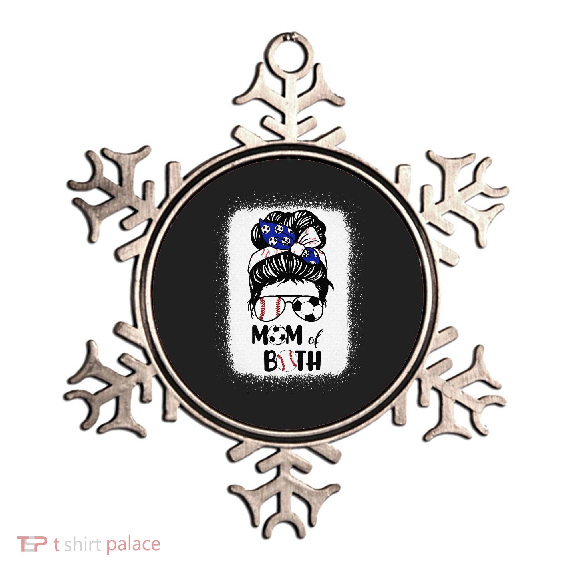 Messy Bun Soccer Mom Baseball Mom Of Both Mothers Day Ornament
