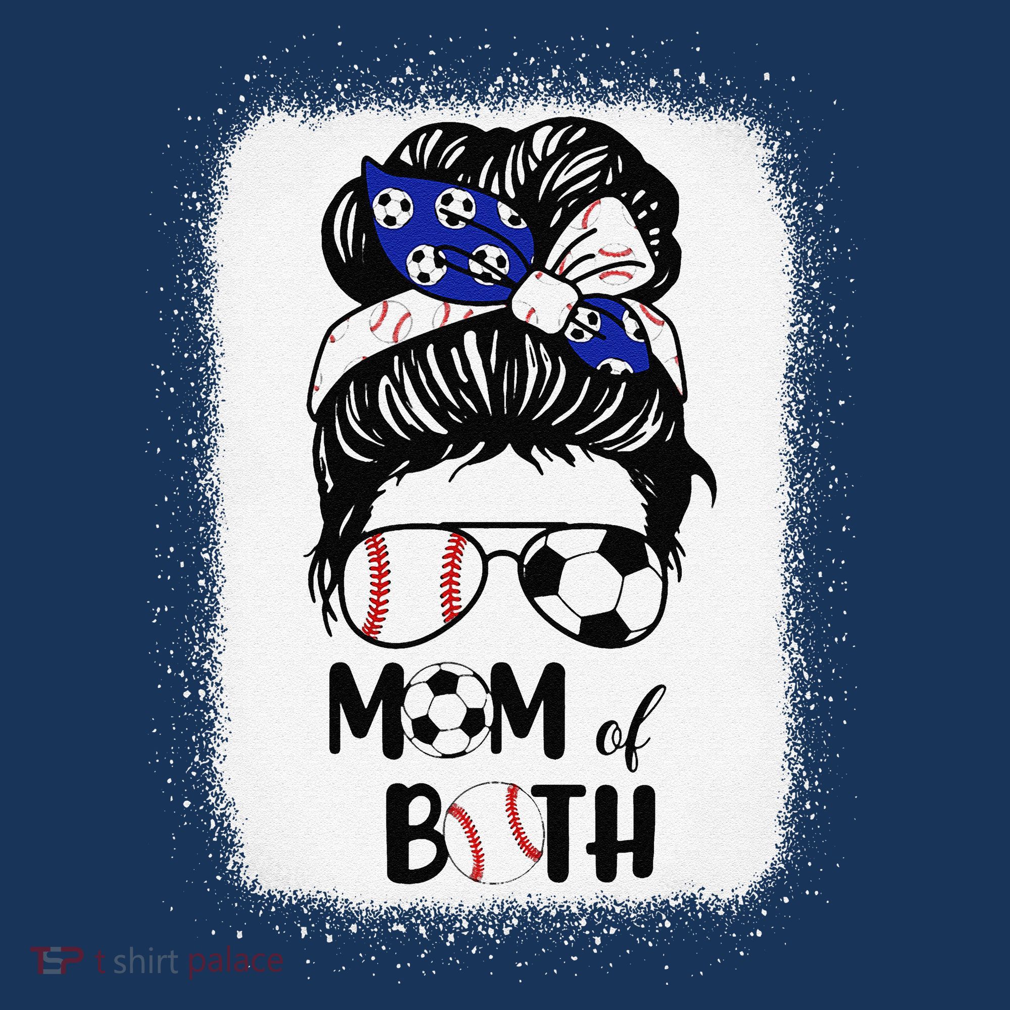Messy Bun Soccer Mom Baseball Mom Of Both Mothers Day Sweatshirt