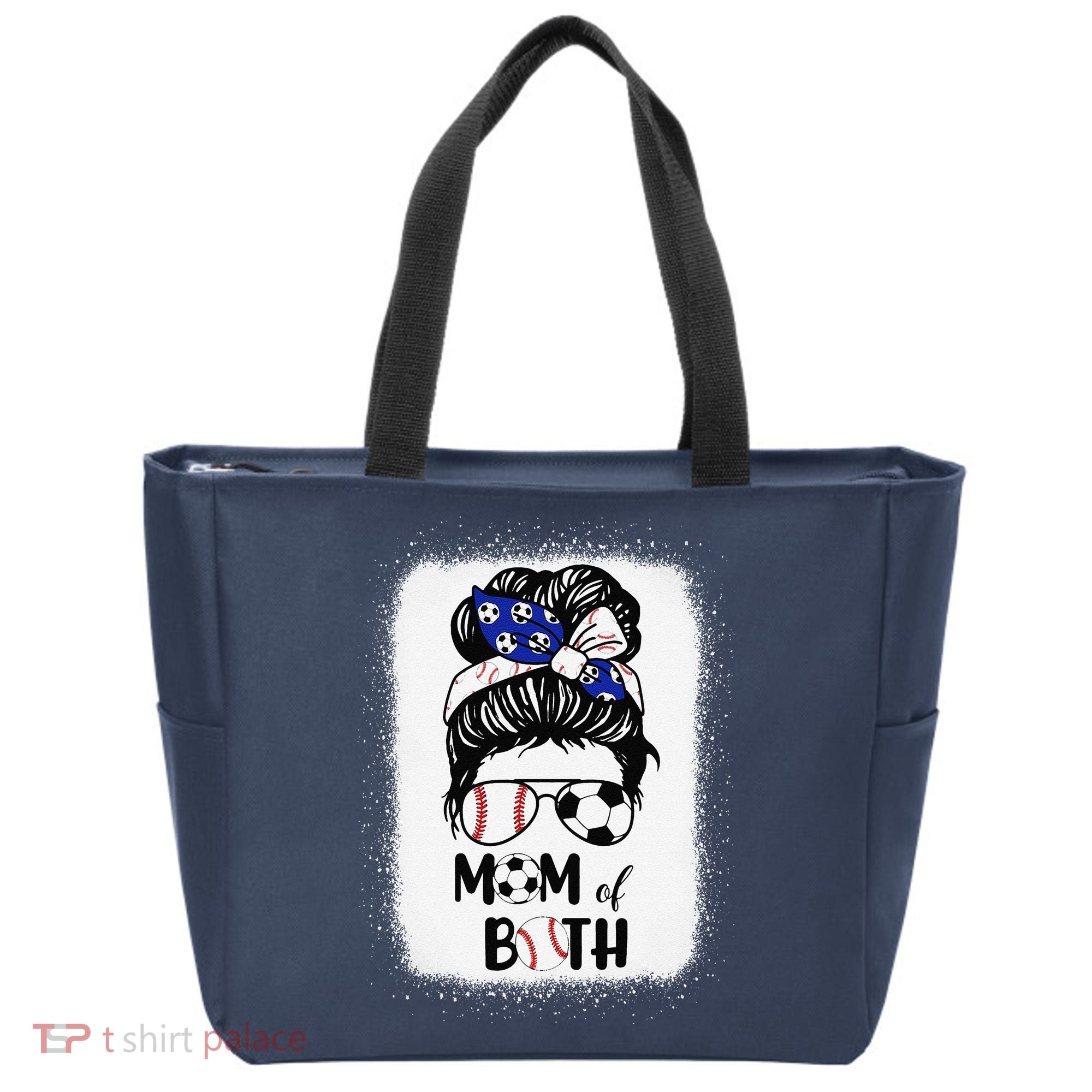 Messy Bun Soccer Mom Baseball Mom Of Both Mothers Day Tote Bag