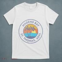 Magens Bay St. Thomas Usvi Vintage Sunset Faded Distressed T-Shirt thumb 5