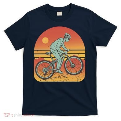 Mountain Biker Sunset Vintage T-Shirt