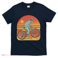 Mountain Biker Sunset Vintage T-Shirt thumb 0