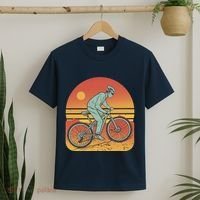 Mountain Biker Sunset Vintage T-Shirt thumb 2