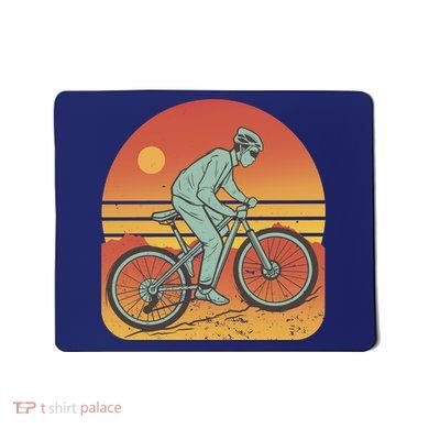 Mountain Biker Sunset Vintage Mousepad