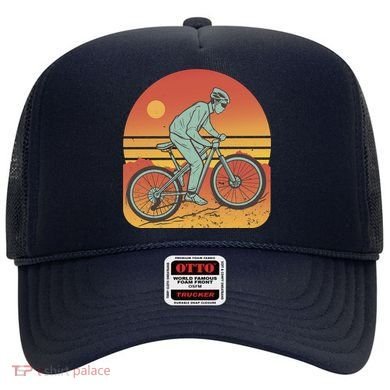 Mountain Biker Sunset Vintage Hat