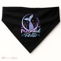 Mermaid Birthday Squad Party USA-Made Doggie Bandana thumb 0