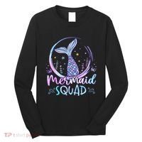 Mermaid Birthday Squad Party Long Sleeve Shirt thumb 0