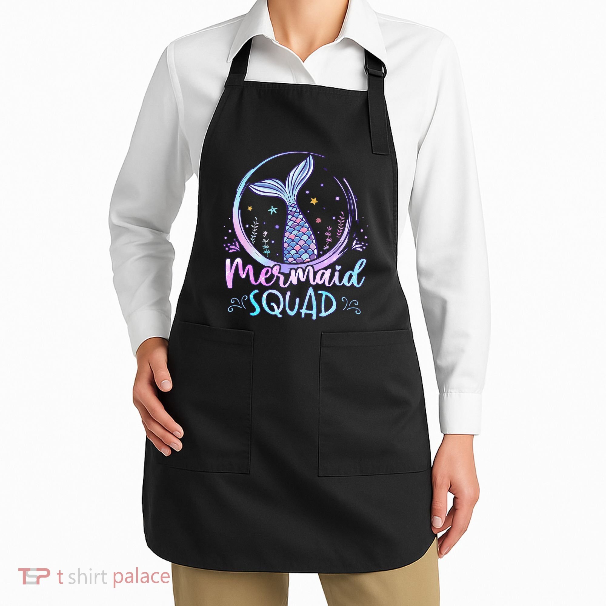 Mermaid Birthday Squad Party Apron