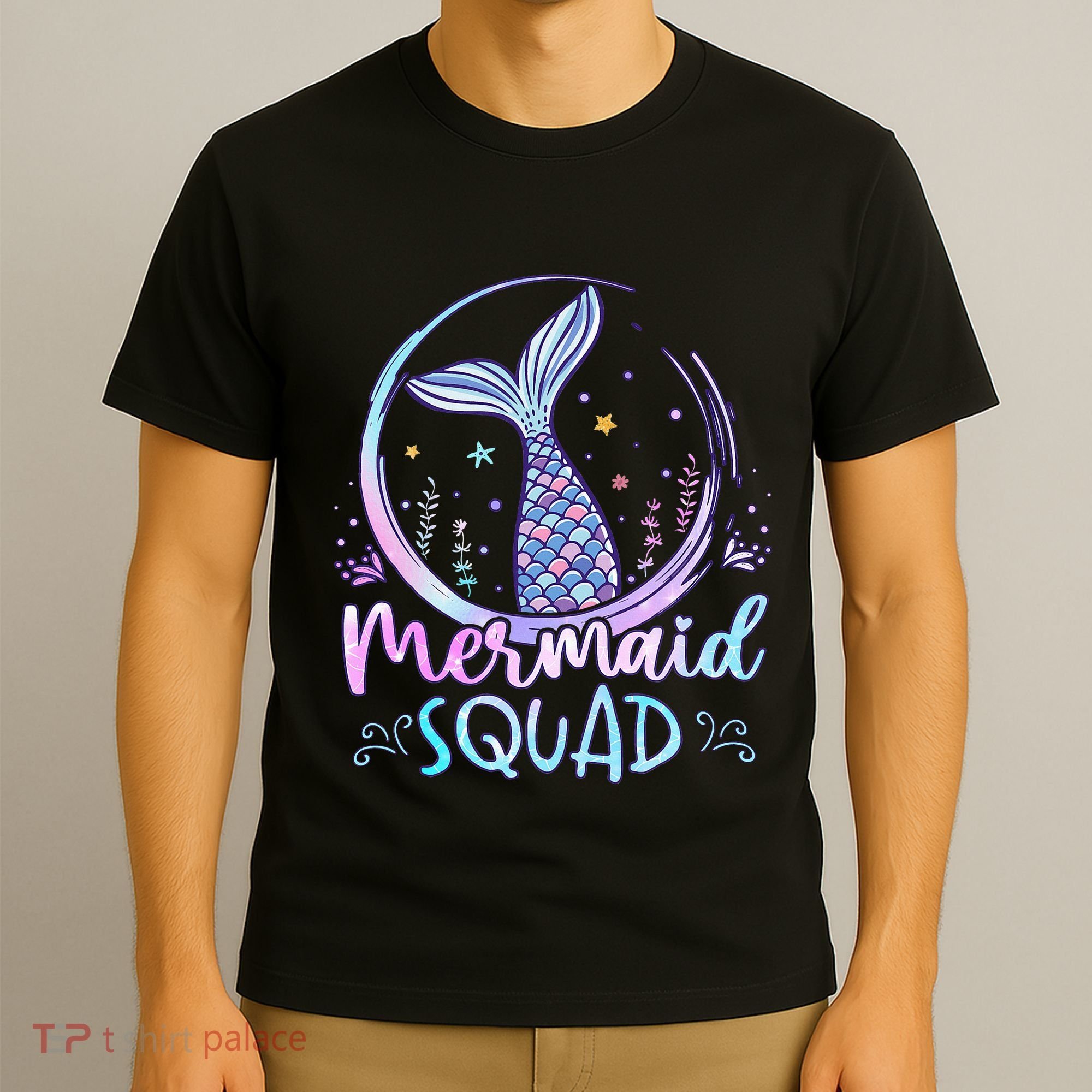 Mermaid Birthday Squad Party T-Shirt
