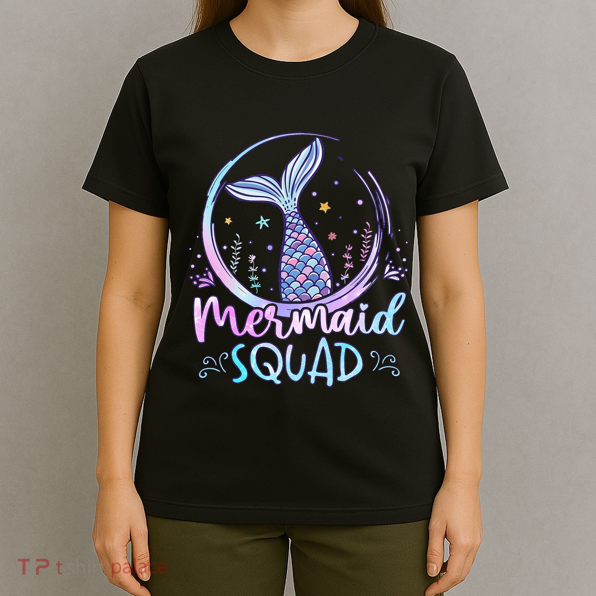 Mermaid Birthday Squad Party T-Shirt