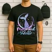 Mermaid Birthday Squad Party T-Shirt thumb 6