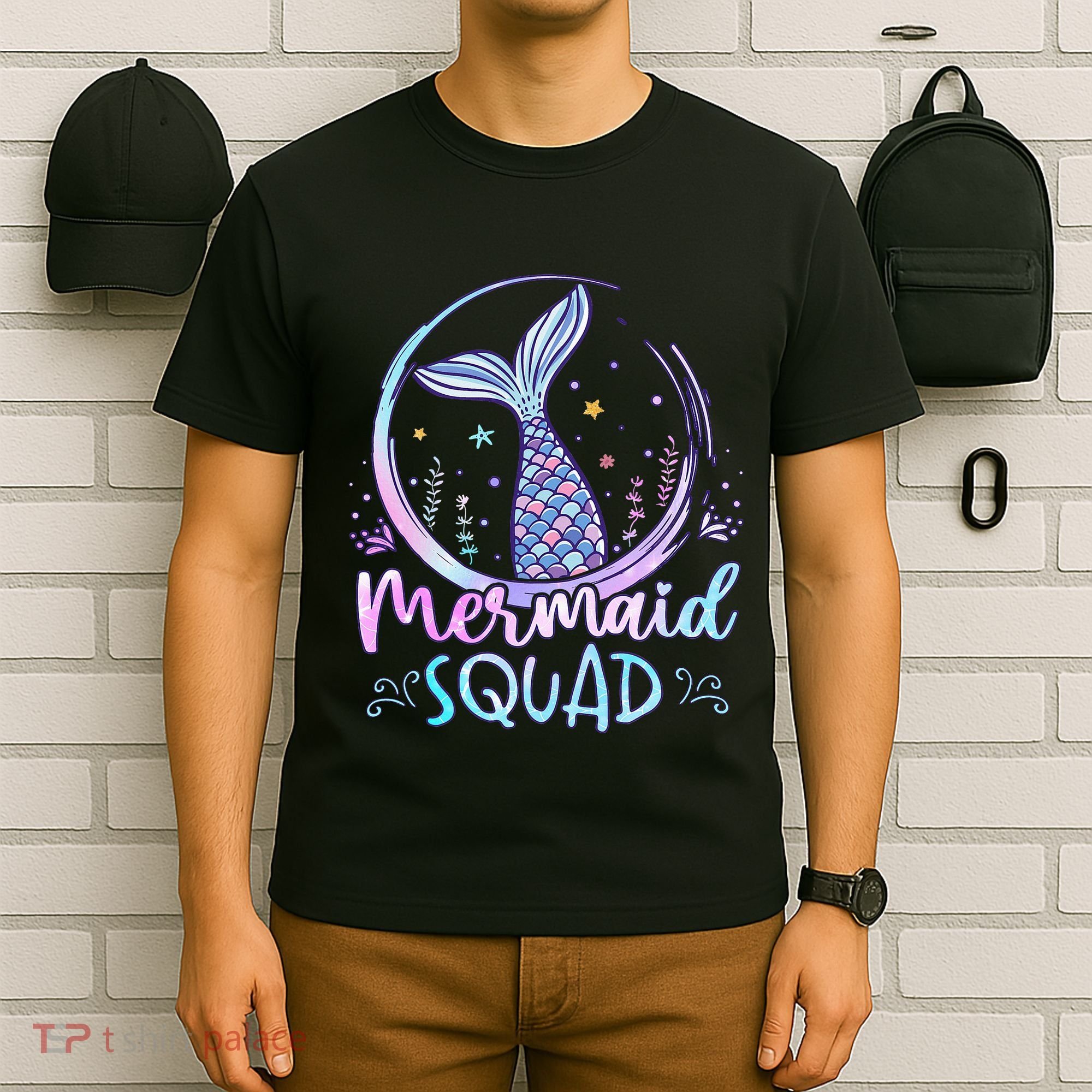 Mermaid Birthday Squad Party T-Shirt