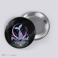 Mermaid Birthday Squad Party Button thumb 0