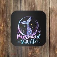 Mermaid Birthday Squad Party Coaster thumb 0