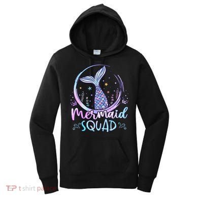 Mermaid Birthday Squad Party Women's Hoodie