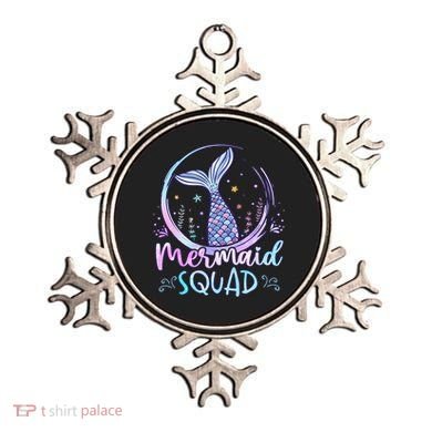 Mermaid Birthday Squad Party Ornament