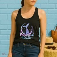 Mermaid Birthday Squad Party Women's Tank Top thumb 2