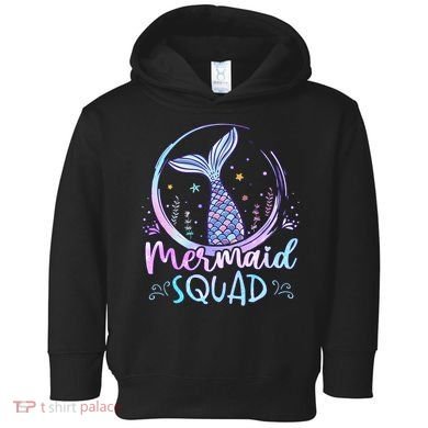Mermaid Birthday Squad Party Toddler Hoodie