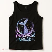 Mermaid Birthday Squad Party Tank Top thumb 2