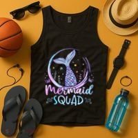 Mermaid Birthday Squad Party Tank Top thumb 4