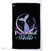 Mermaid Birthday Squad Party Golf Towel thumb 0