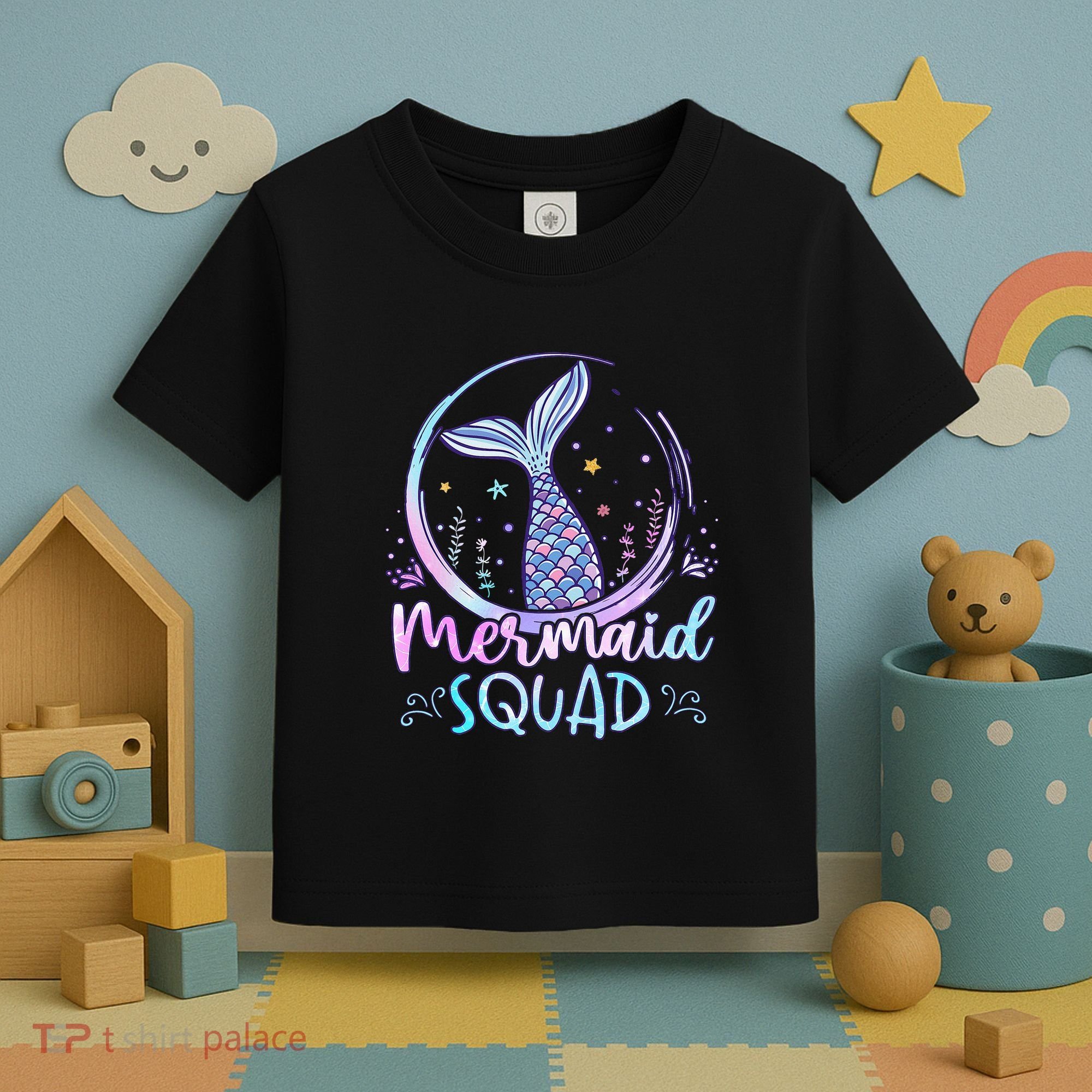 Mermaid Birthday Squad Party Toddler T-Shirt