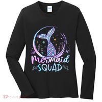 Mermaid Birthday Squad Party Women's Long Sleeve Shirt thumb 0
