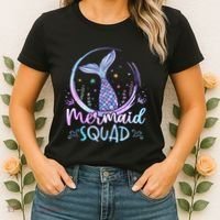 Mermaid Birthday Squad Party Women's T-Shirt thumb 2