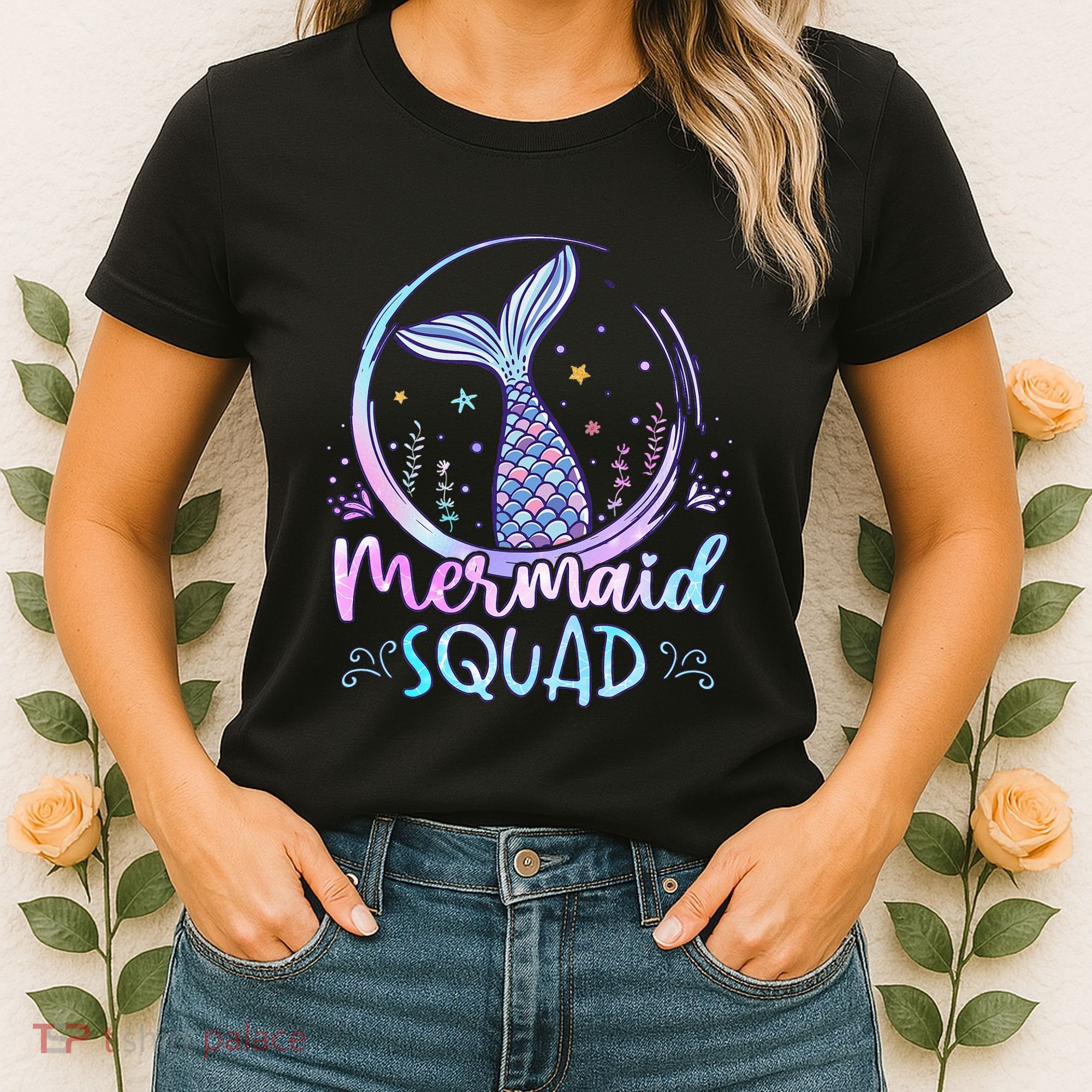 Mermaid Birthday Squad Party Women's T-Shirt