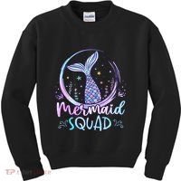Mermaid Birthday Squad Party Kids Sweatshirt thumb 0