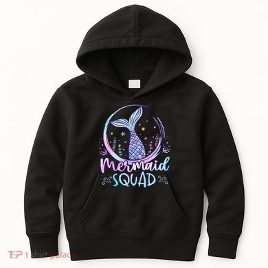 Mermaid Birthday Squad Party Kids Hoodie