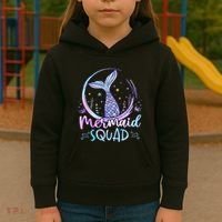 Mermaid Birthday Squad Party Kids Hoodie thumb 3