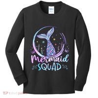 Mermaid Birthday Squad Party Kids Long Sleeve Shirt thumb 0
