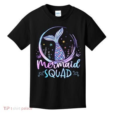 Mermaid Birthday Squad Party Kids T-Shirt