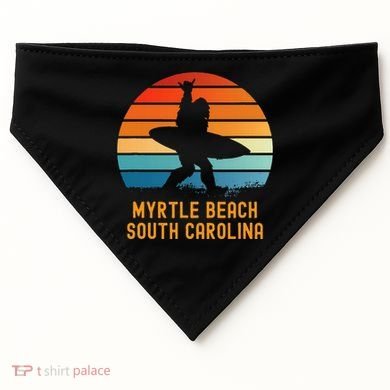 Myrtle Beach South Carolina Sasquatch Souvenir USA-Made Doggie Bandana