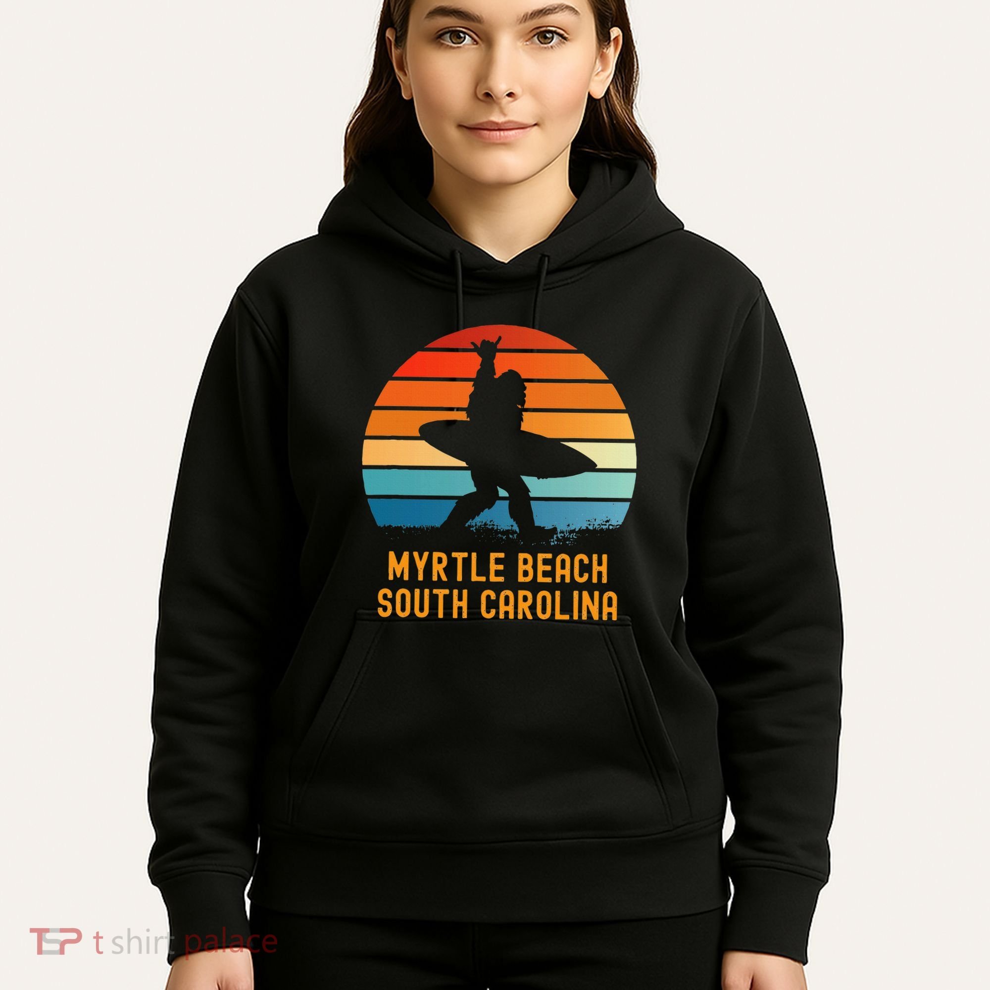 Myrtle Beach South Carolina Sasquatch Souvenir Hoodie