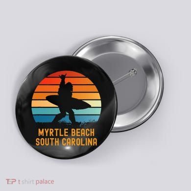 Myrtle Beach South Carolina Sasquatch Souvenir Button