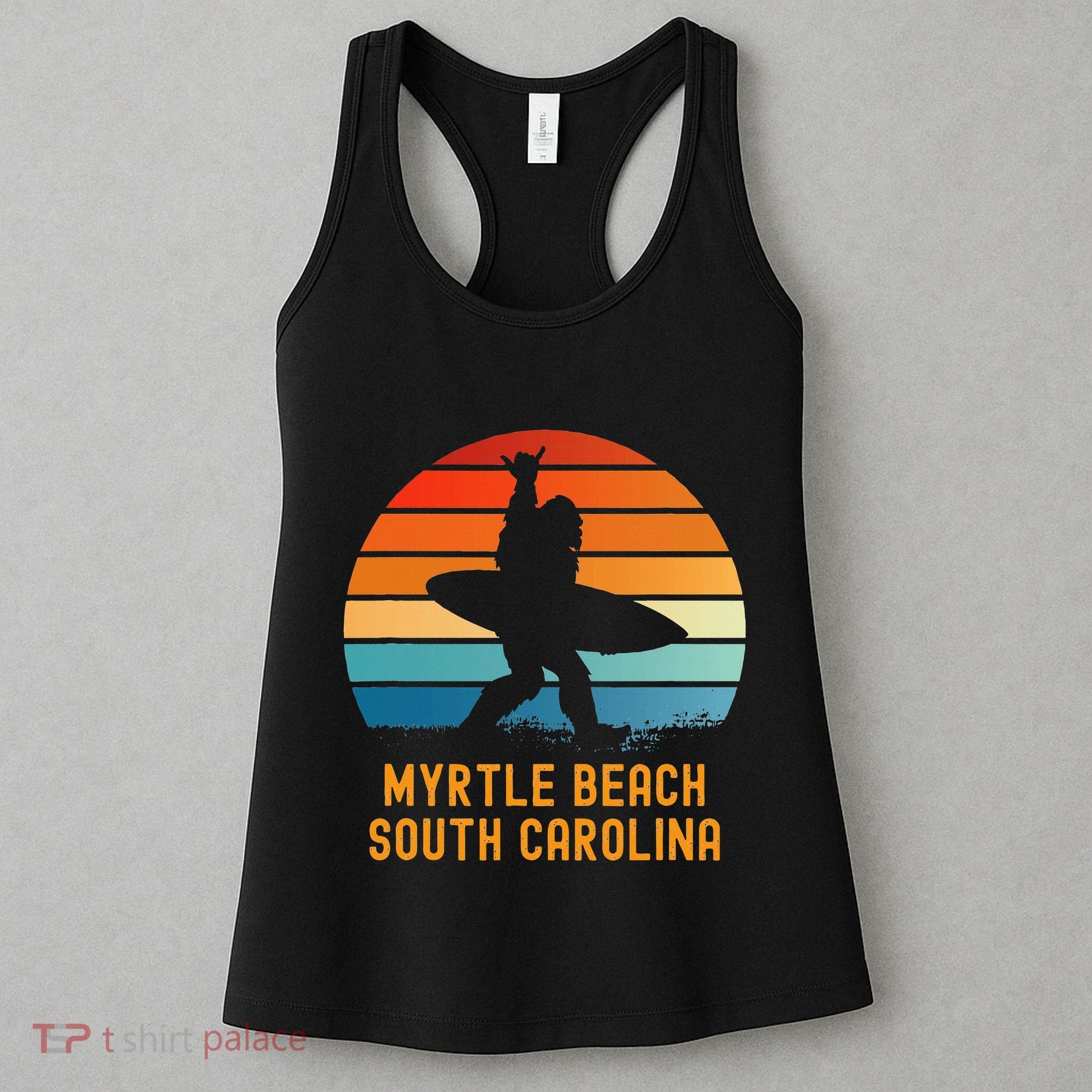 Myrtle Beach South Carolina Sasquatch Souvenir Women's Tank Top