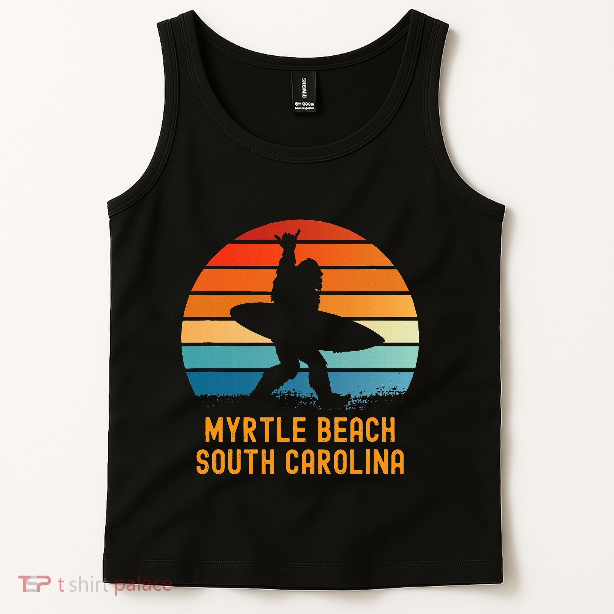Myrtle Beach South Carolina Sasquatch Souvenir Tank Top