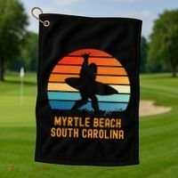 Myrtle Beach South Carolina Sasquatch Souvenir Golf Towel thumb 1