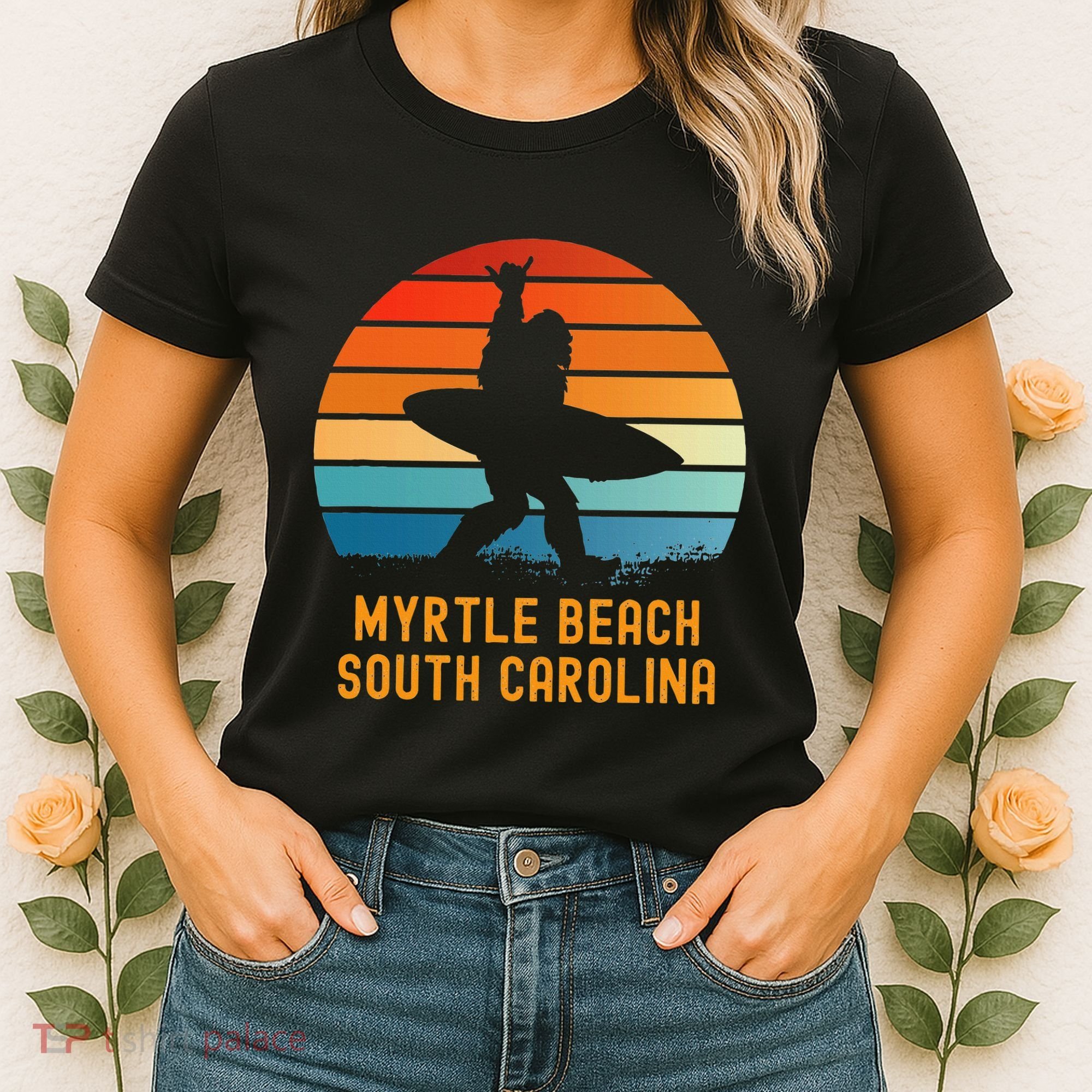 Myrtle Beach South Carolina Sasquatch Souvenir Women's T-Shirt