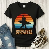 Myrtle Beach South Carolina Sasquatch Souvenir Women's T-Shirt thumb 3