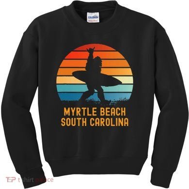Myrtle Beach South Carolina Sasquatch Souvenir Kids Sweatshirt