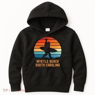 Myrtle Beach South Carolina Sasquatch Souvenir Kids Hoodie